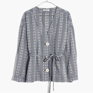 Madewell Floral Jacquard Tie-Waist Jacket - size M